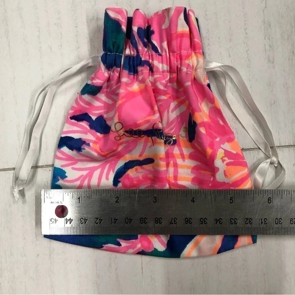 Lilly Pulitzer Drawstring Gift Bag colorful pouch bright summer - Picture 6 of 6